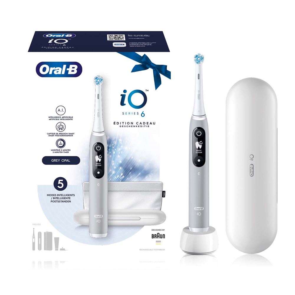 Brosse à dents électrique Oral B iO Series 6 Edition Cadeau Gris