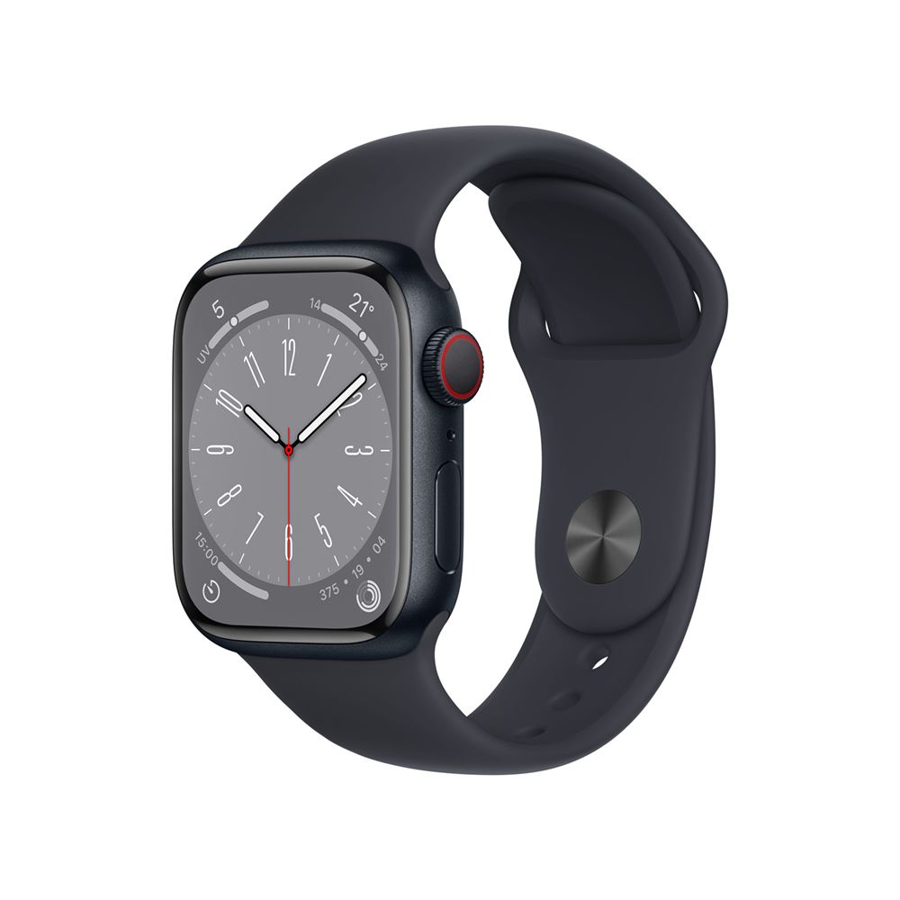 Apple Watch Series 8 GPS Cellular boîtier Aluminium Minuit 41mm avec