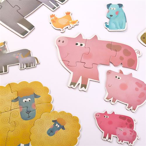 Puzzle Animaux De La Ferme Et Leurs Petits Puzzles Animaux Okgo Net