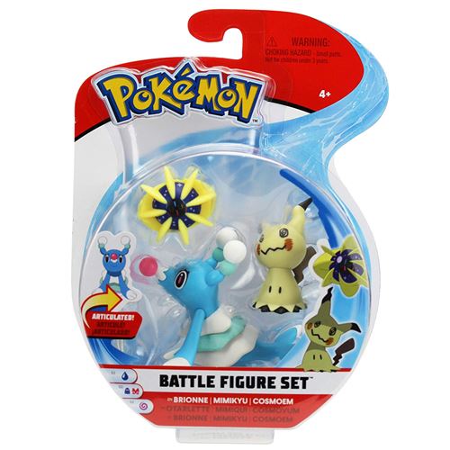 Pack De Figurines Pok Mon Mimiqui Cosmovum Et Brionne Moyenne