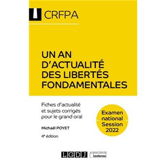 Un An D Actualit Des Libert S Fondamentales Crfpa Examen National