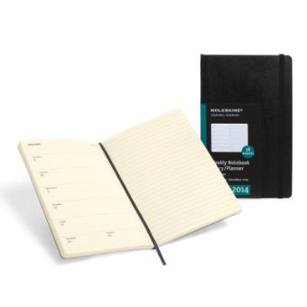 Agenda 18m Semainier Carnet 2013 2014 Gd Ft Noir Couv Rigide Agenda