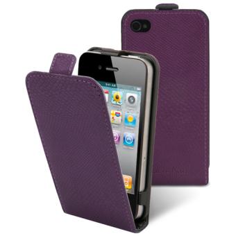 Muvit Etui Made in Paris pour iPhone 4 & 4S Python Violet Etui