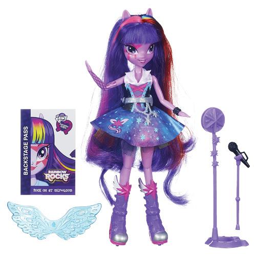 Poupe Rainbow Rocks Twilight Sparkle avec microphone Equestria Girls My Little Pony pour 65