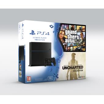 Console PS4 Sony 1 To Noire + GTA 5 PS4 + Uncharted The Nathan Drake