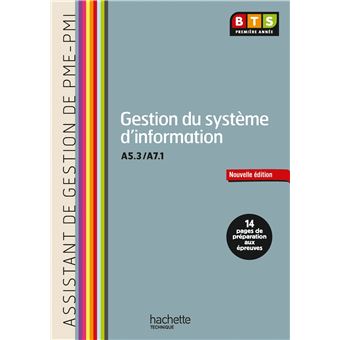 Gestion du système d information A5 3 A7 1 BTS AG PME PMI Livre