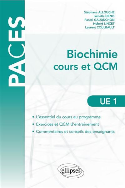 Ue Biochimie Cours Et Qcm Broch St Phane Allouche Isabelle