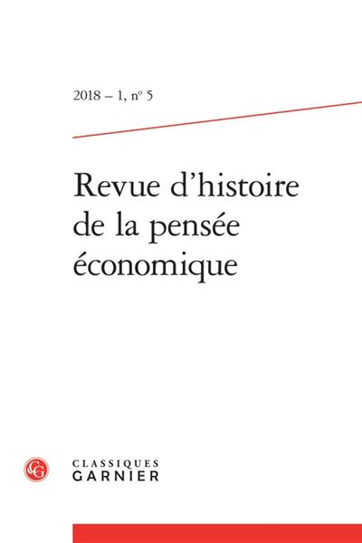 Revue d histoire de la pensée économique 2018 broché Ramon