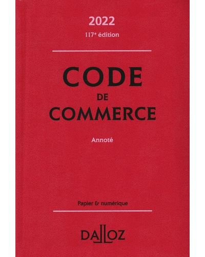 Code Dalloz Expert Code De Commerce Ed Me Dition Livre