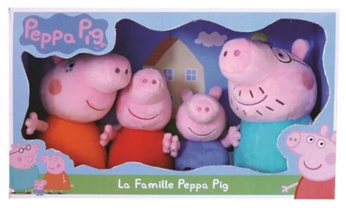 Coffret 4 personnages en peluche Famille Peppa Pig Jemini pour 25