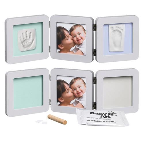 Kit dEmpreinte Modern Double Print Frame Baby Art Pastel pour 28