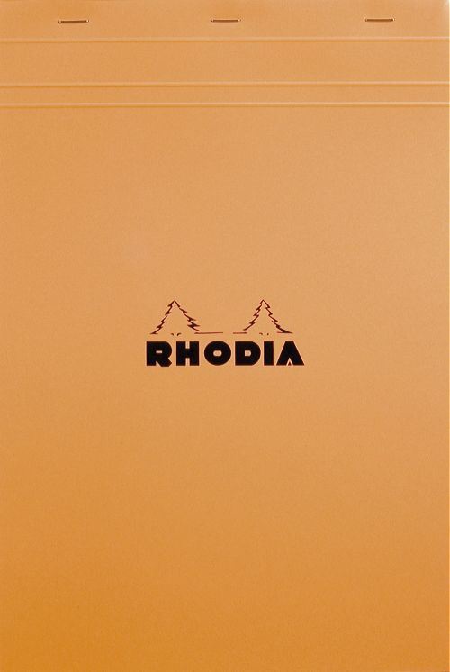 Bloc Notes Rhodia N19 Q5, 80 feuilles petits carreaux, Orange pour 4