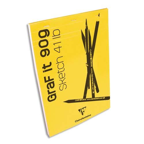 Bloc de croquis Clairefontaine Graf It A5, 80 pages microperfores pour 3