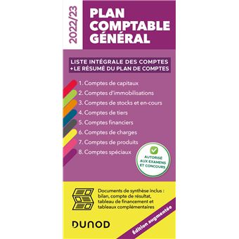 Plan comptable général 2022 23 Edition augmentée Liste intégrale des