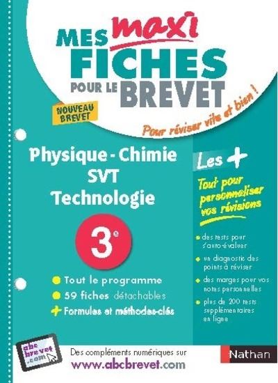 Abc Tome Mes Maxi Fiches Pour Le Brevet Physique Chimie Svt Hot