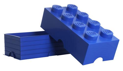 Brique de rangement bleu 8 plots Lego Sablon pour 51