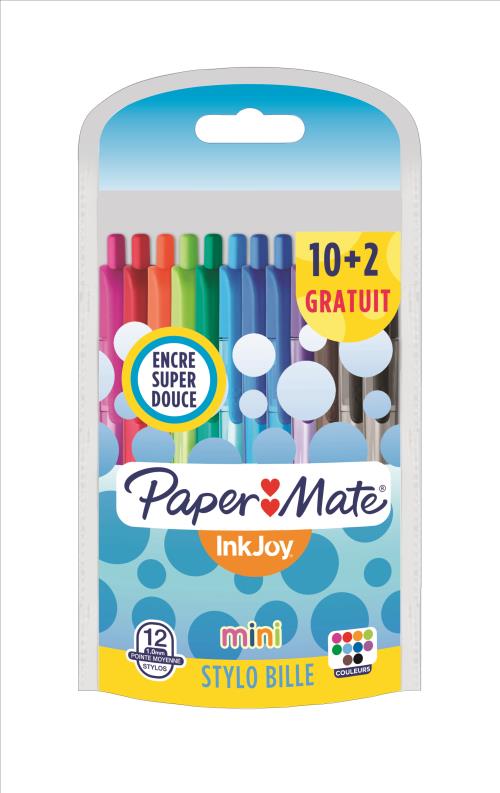 Pack de 10+2 stylos  bille Paper Mate InkJoy 100 RET pour 5