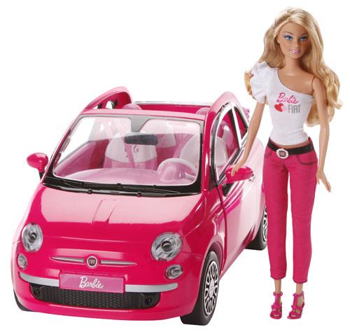 Barbie Fiat 500 Mattel Rose pour 133