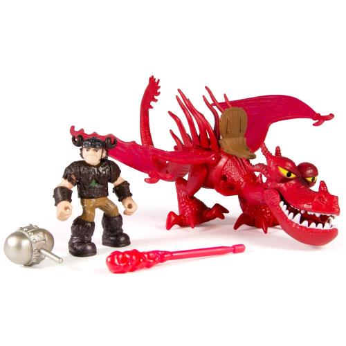 Figurine Dragons Rustik Et Krochefer Spinmaster Figurine De