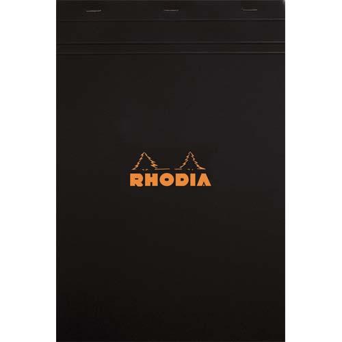 Bloc Notes Rhodia N19 Q5, 80 feuilles petits carreaux, Noir pour 4