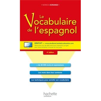 Le Vocabulaire De L Espagnol Livre Avec Un CD Audio Livre CD Monica