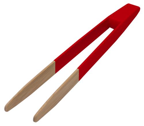 Pince  toast Pebbly Natural 24 cm Rouge pour 6