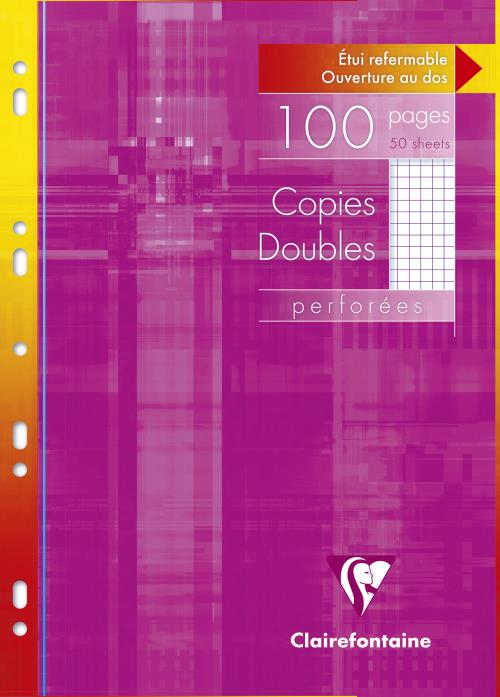 Copies doubles perfores Clairefontaine Metric A4 100 pages Quadrill 55mm pour 3