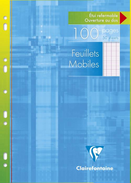 Feuillets mobiles perfors Clairefontaine Metric A4 100 pages Sys pour 2