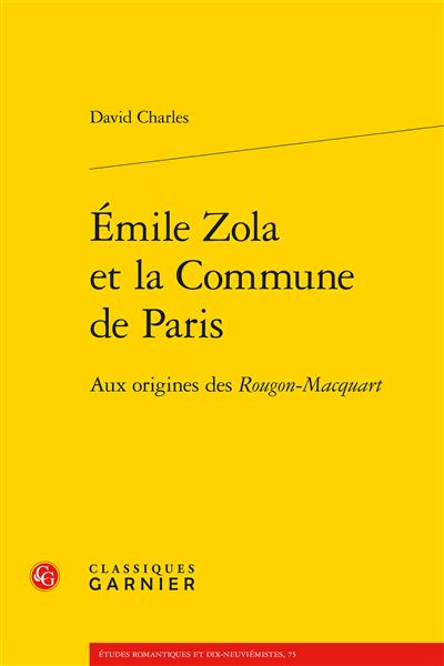 Émile Zola et la Commune de Paris paperback David Charles Pierre