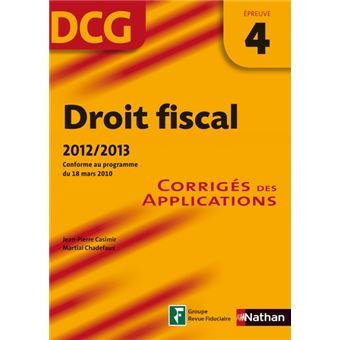 Droit Fiscal Epreuve Dcg Corriges Des Applications Corrig S