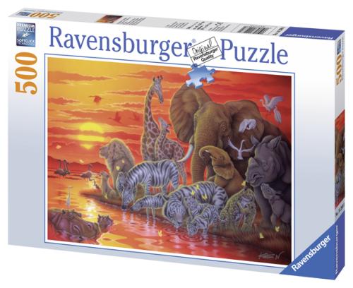 Puzzle 500p Coucher soleil Afrique Ravensburger pour 59