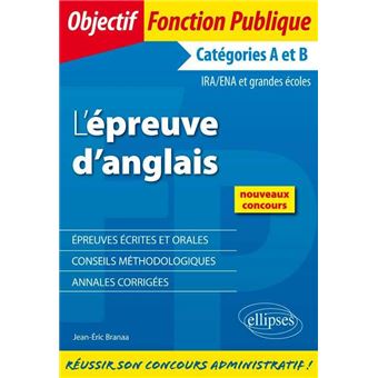 LEpreuve danglais écrit et oral broché Jean Eric Branaa Achat