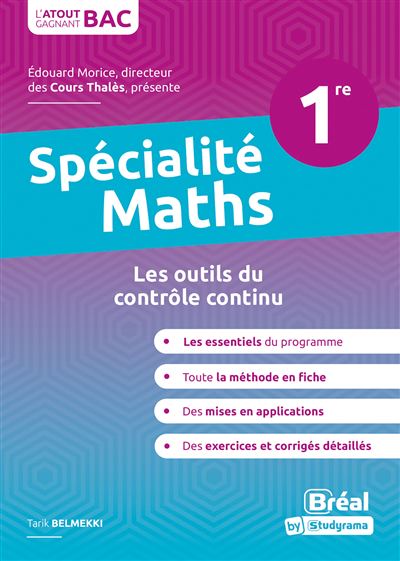 Spécialité mathématiques Première 1re broché Tarik Belmekki Achat