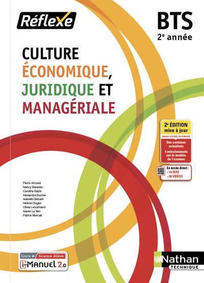 Culture économique juridique et managériale BTS 2 Pochette CEJM