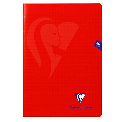 Cahier piqu polypro Clairefontaine Mimesys 21x29,7cm 96 pages Sys Incolore Rouge pour 2