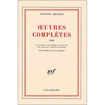 Uvres Compl Tes Tome Tome Broch Antonin Artaud Achat Livre