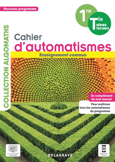 Cahier D Automatismes Maths 1re Tle Technologiques Enseignement Commun