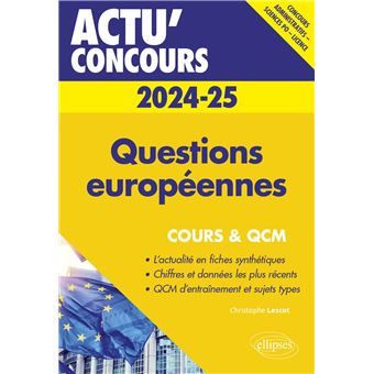 Questions Europ Ennes Cours Et Qcm Broch Christophe