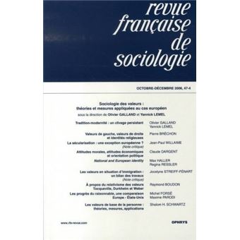 Revue francaise de sociologie Tome 47 4 broché Galland Achat