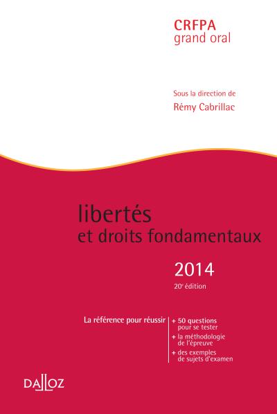 Libert S Et Droits Fondamentaux Edition Broch R My Cabrillac