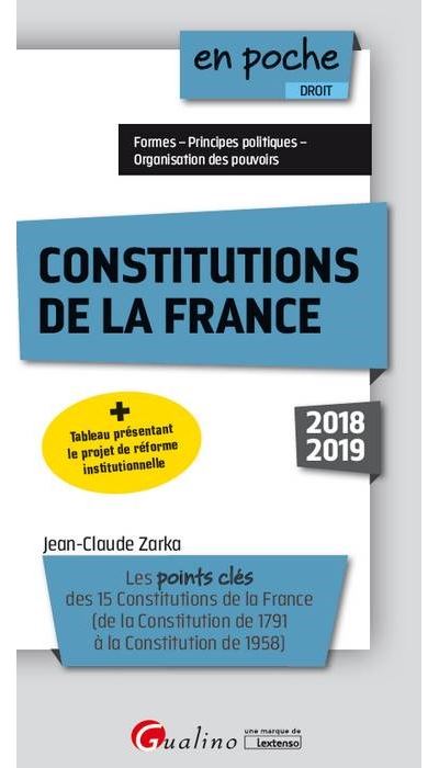 Constitutions De La France Eme Ed Les Points Cles Des