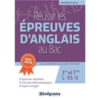 Réussir les épreuves d anglais au BAC BAC 2017 broché Pierre