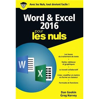 Word et Excel 2016 Poche Pour les Nuls 2e Poche Pour les Nuls 2ème