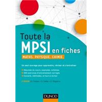 Le Formulaire Mpsi Mp Psi Me Dition Broch Daniel Fredon Lionel