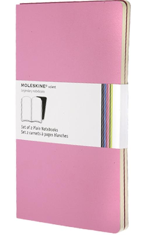 Carnet Moleskine Volant lot de 2 carnets Grand format 13 x 21 cm Pages blanches Couverture souple Rose et magenta pour 12