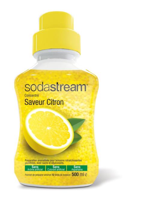 Concentr Sodastream Saveur Citron Original, 500 ml pour 6