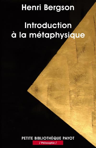 Introduction A La Metaphysique Vers Numerique Poche Henri Bergson