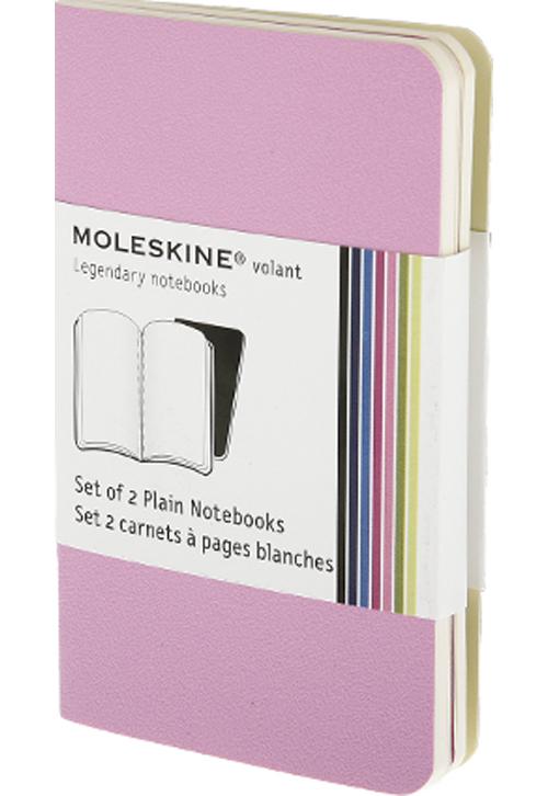 Carnet Moleskine Volant lot de 2 carnets Trs petit format 6,5 x 10,5 cm cm Pages blanches Couverture souple Rose et magenta pour 6