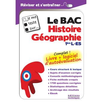 Le Bac histoire géographie 1ère L ES Livre avec CD Rom Livre CD ROM