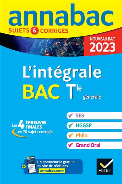 Annales Du Bac Annabac L Int Grale Tle Ses Hggsp Philo Grand